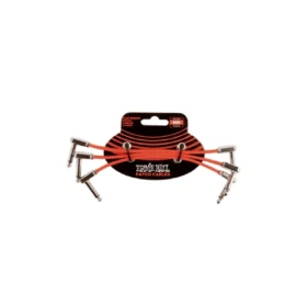 Ernie Ball 6IN FLAT RIBBON PATCH CABLE RED-3 PACK