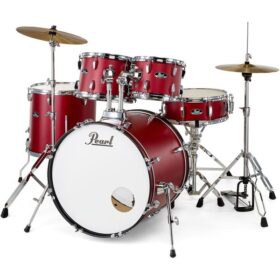 Pearl Acoustic Drum Set RS525SC/C747 – Matte Red